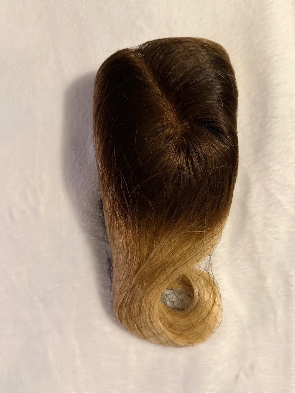 Human Hair Topper 10” Blonde with Dark Roots